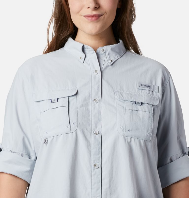 Women's Columbia PFG Bahama Long Sleeve Shirts Light Grey | Plus Size CA-SLA84